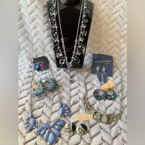 NWT! Elegant Silver and Blue Jewelry Lot